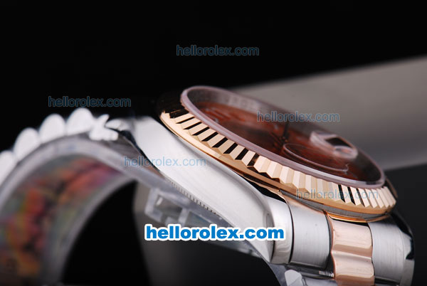 Rolex Datejust Automatic Movement Rose Gold Bezel and Rose Gold Dial - Click Image to Close
